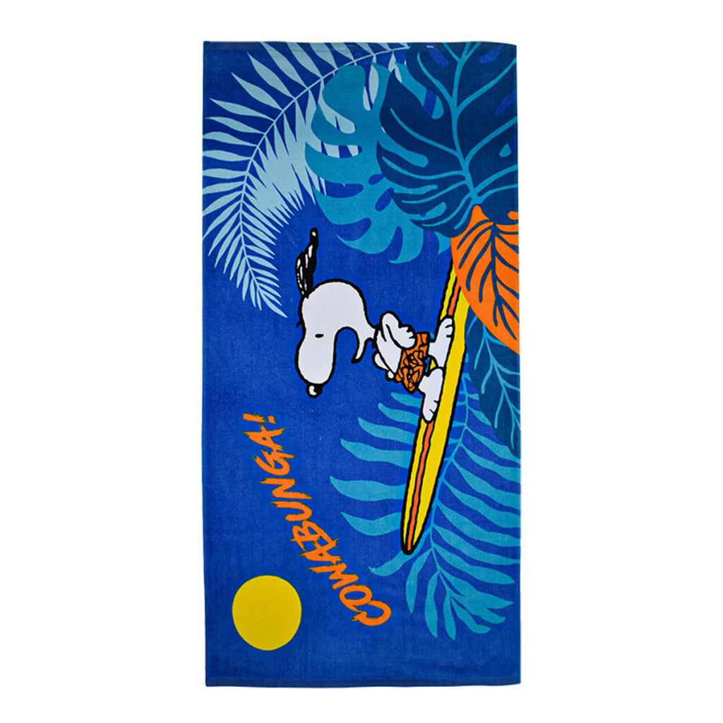 Snoopy Cowabunga vannas dvielis, pludmales dvielis 70x140cm