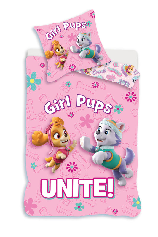 Ķepu patruļa Unite bērnu gultas veļas komplekts 100–140 cm, 40–45 cm