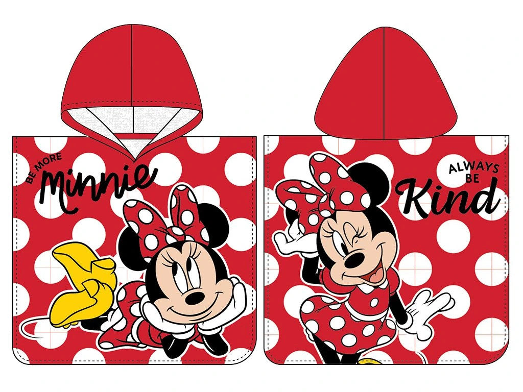 Disney Minnie Always Be Kind pludmales dvielis pončo 50x115 cm
