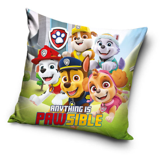 Ķepu patruļa Pawsible samta spilvena pārvalks 40x40 cm