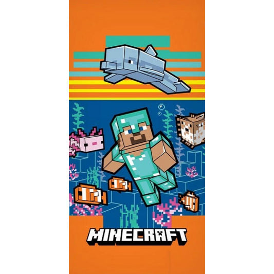 Minecraft Summer Crew vannas dvielis, pludmales dvielis 70x140cm