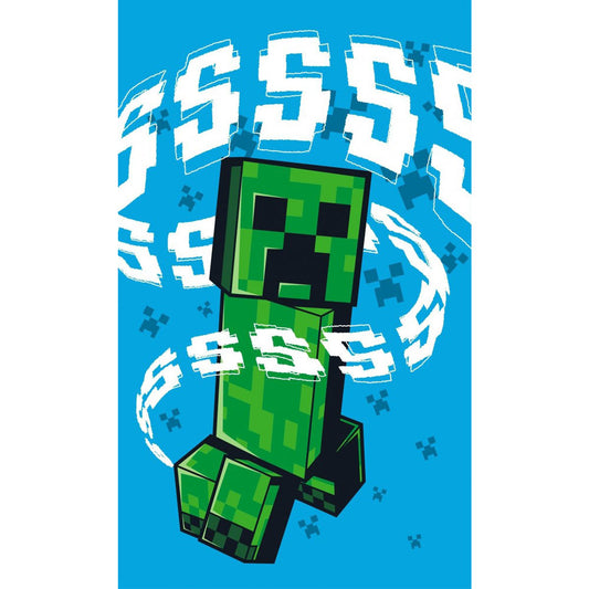 Minecraft Hissing Creeper roku dvielis, sejas dvielis, 30x50cm