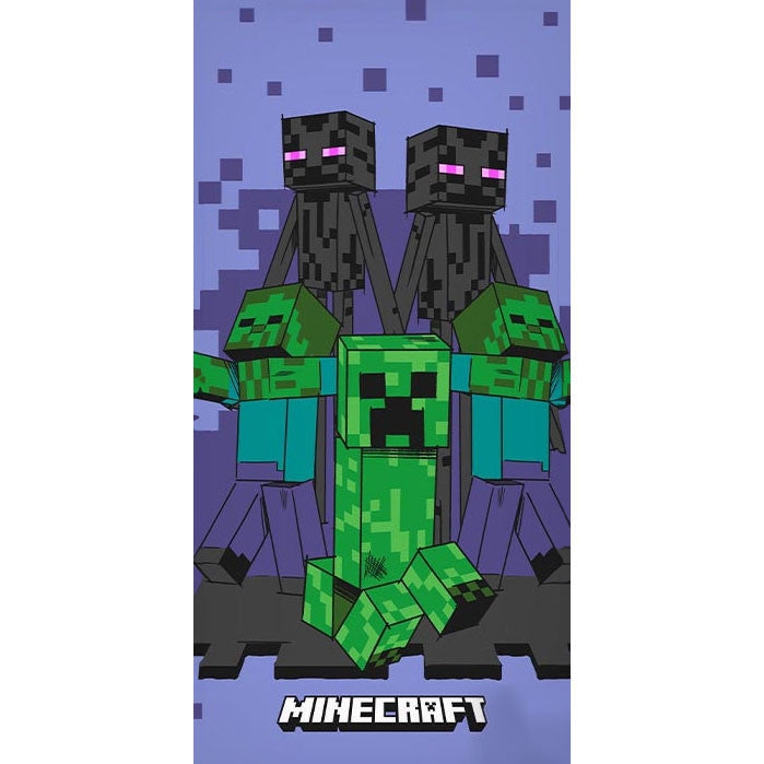 Minecraft violets vannas dvielis, pludmales dvielis 70x140cm