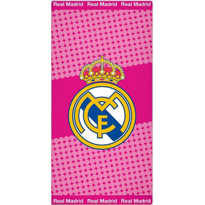 Real Madrid rozā vannas dvielis, pludmales dvielis 70x140cm