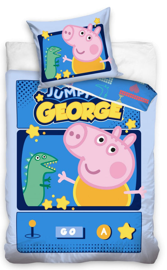Peppa Pig spēļu automātu gultas pārklājs 140√ó200cm, 70√ó80cm
