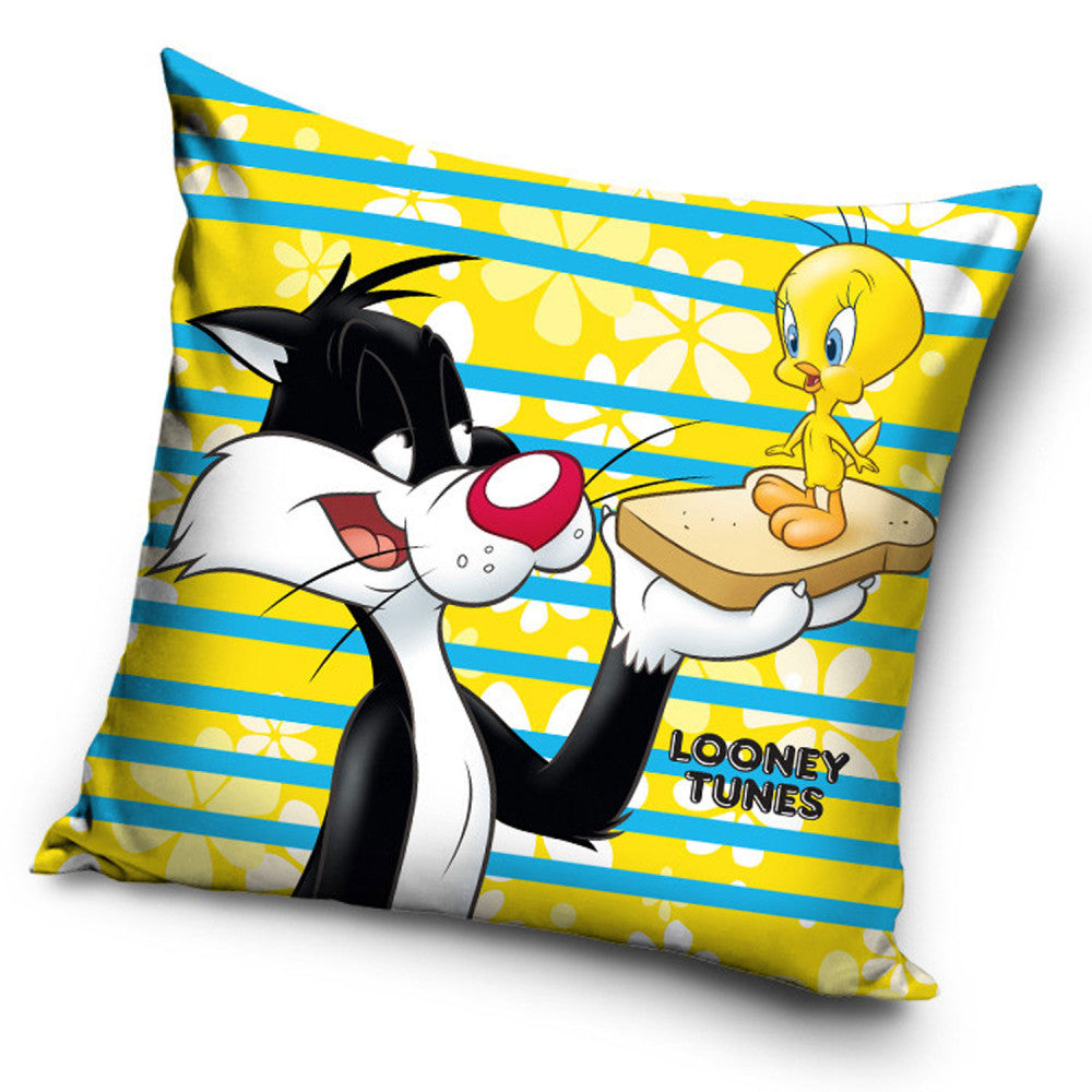 Svītrainais spilvena pārvalks "The Looney Tunes" 40x40 cm