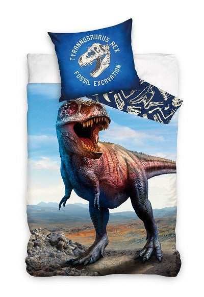 Dinozauru izrakumu gultasveļas komplekts 140√–200 cm, 70√–90 cm