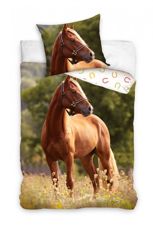 Horses Meadow gultasveļas komplekts 140√ó200cm, 70√ó90cm