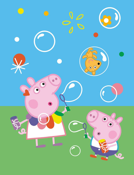 Peppa Pig Bubbles koraļļu flīsa sega 130x170cm