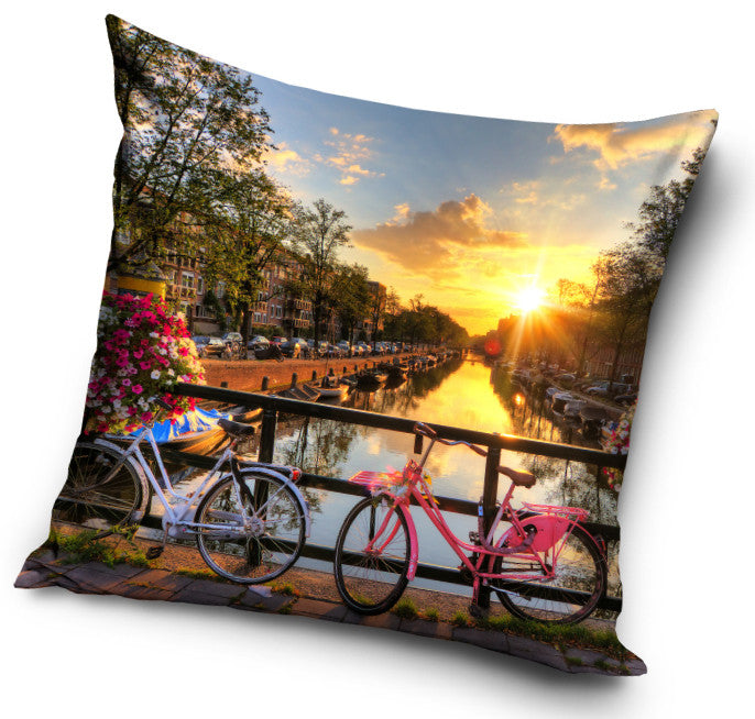 Spilvena pārvalks "Cities Amsterdam" 40*40 cm