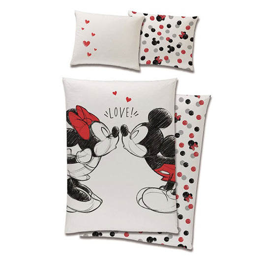 Disney Mikija Mīlestības gultasveļas komplekts 140–200 cm, 70 x 90 cm