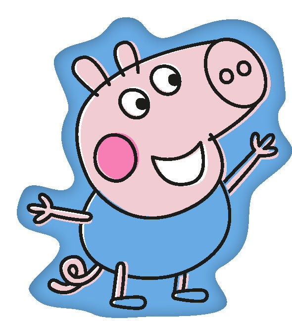Peppa Pig zils formas spilvens, dekoratīvs spilvens 33x27 cm
