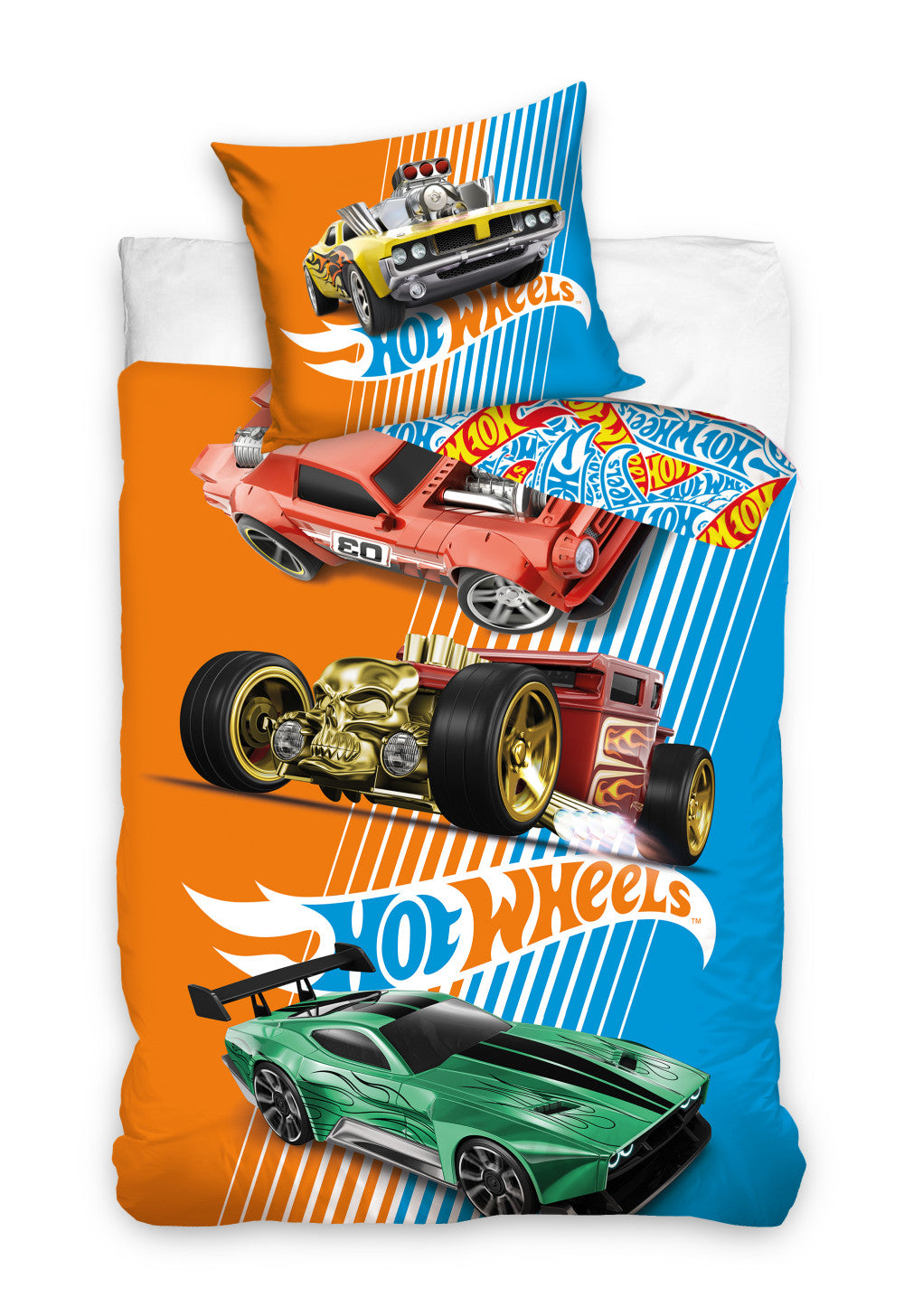Hot Wheels gultas veļas komplekts 140–200 cm, 70x90 cm