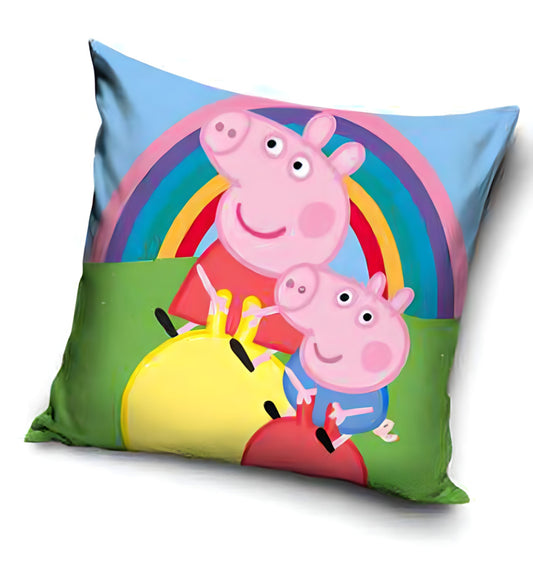 Peppa Pig varavīksnes spilvendrāna 40x40 cm