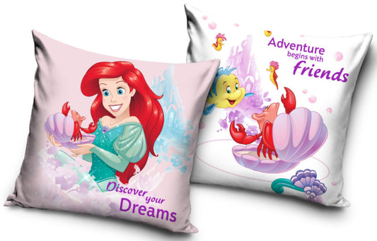 Disney princeses Ariel spilvena pārvalks 40x40 cm velūrs