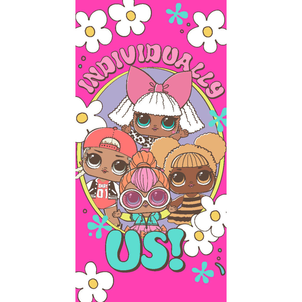 LOL Surprise Flowers vannas dvielis, pludmales dvielis 70x140cm