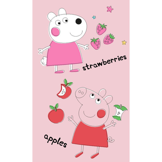 Peppa Pig augļu roku dvielis, sejas dvielis, dvielis 30x50 cm