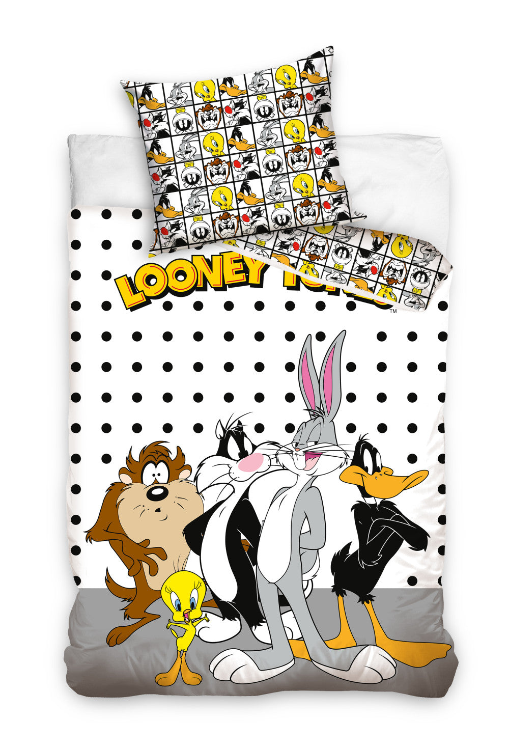 Looney Tunes klasisko tēlu gultasveļas komplekts 140–200 cm, 70 x 90 cm