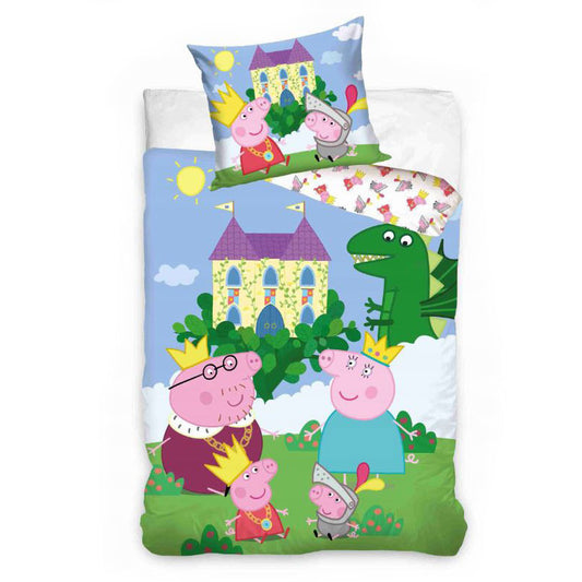 Peppa Pig stāstnieka gultasveļas komplekts 140√ó200cm, 70√ó90cm