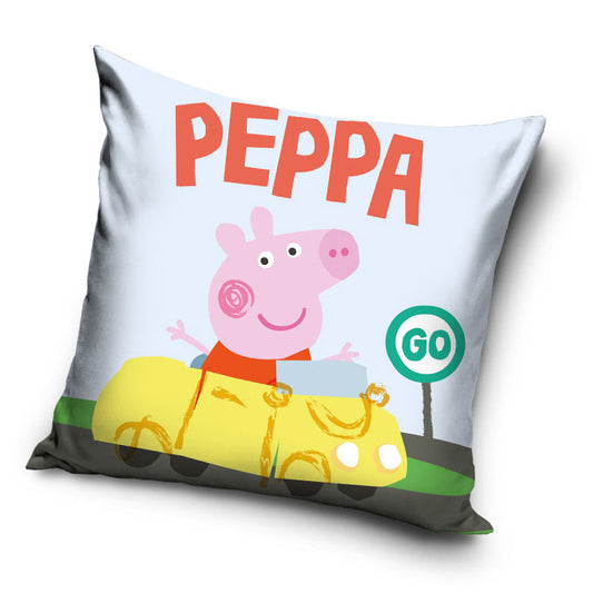 Peppa Pig dzeltenā spilvendrāna automašīnai 40x40 cm