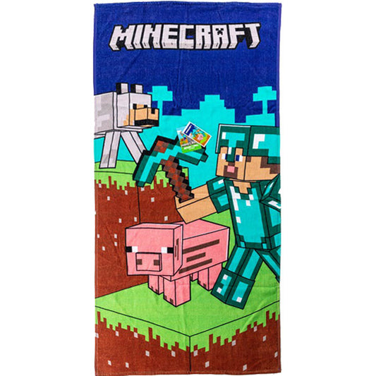 Minecraft Diamond Armor vannas dvielis, pludmales dvielis 70x140cm