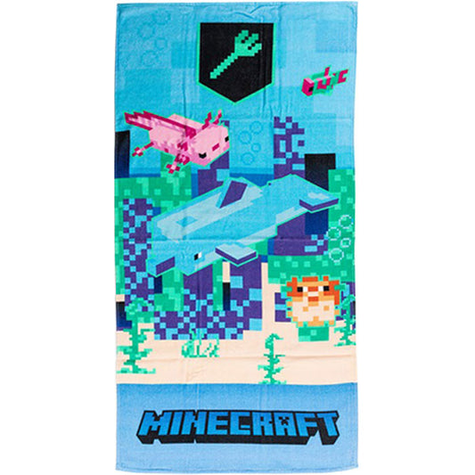 Minecraft Trident vannas dvielis, pludmales dvielis 70x140cm