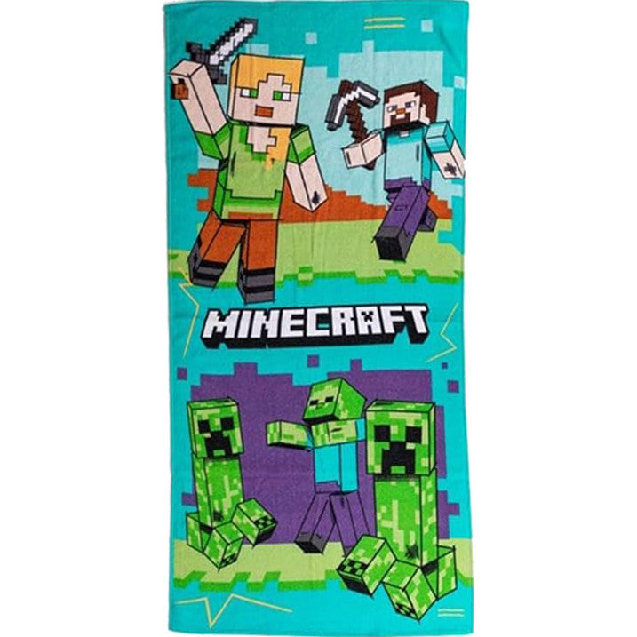 Minecraft Battle vannas dvielis, pludmales dvielis 70x140cm
