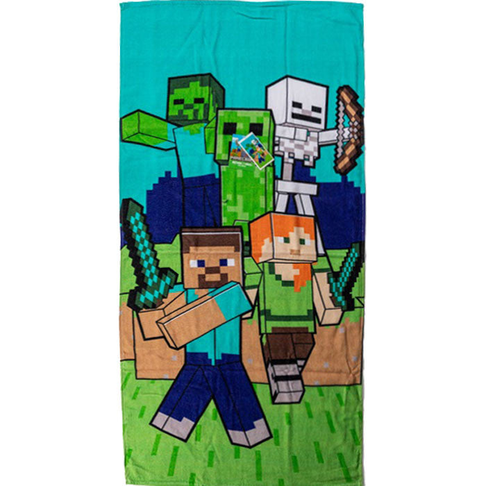 Minecraft vannas dvielis, pludmales dvielis 70x140cm