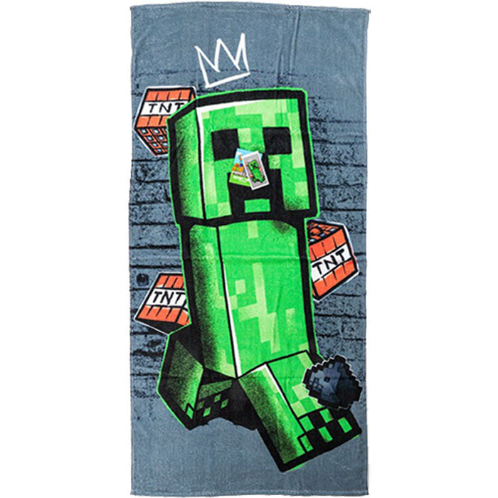 Minecraft Metro Art Creeper vannas dvielis, pludmales dvielis 70x140cm