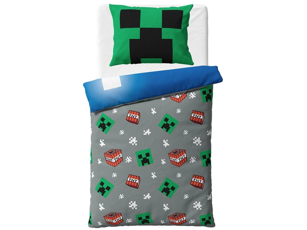 Minecraft Creeper Explode gultasveļas komplekts 140√π200cm, 70√π90cm