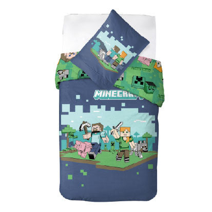 Minecraft CraftWorld gultasveļas pārvalks 140–200 cm, 70–90 cm