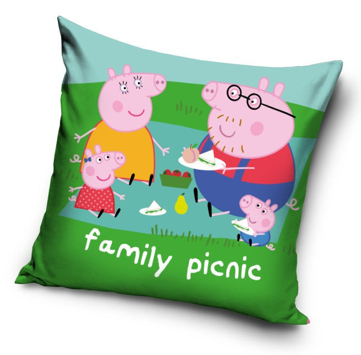 Peppa Pig Picnic samta spilvena pārvalks 40x40 cm