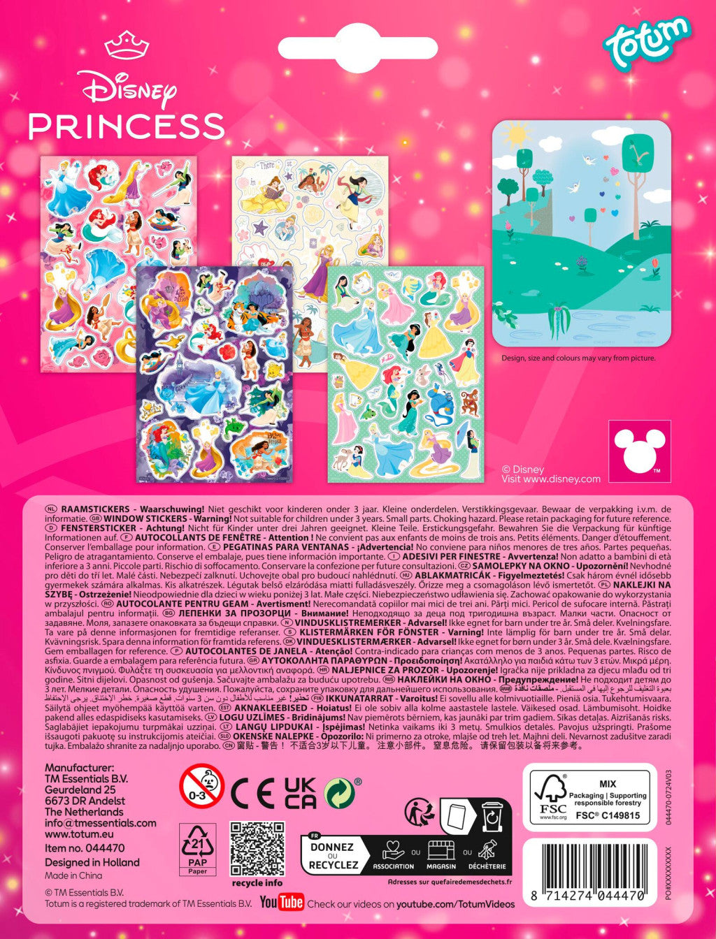 Disney Princess Story loga uzlīmju komplekts