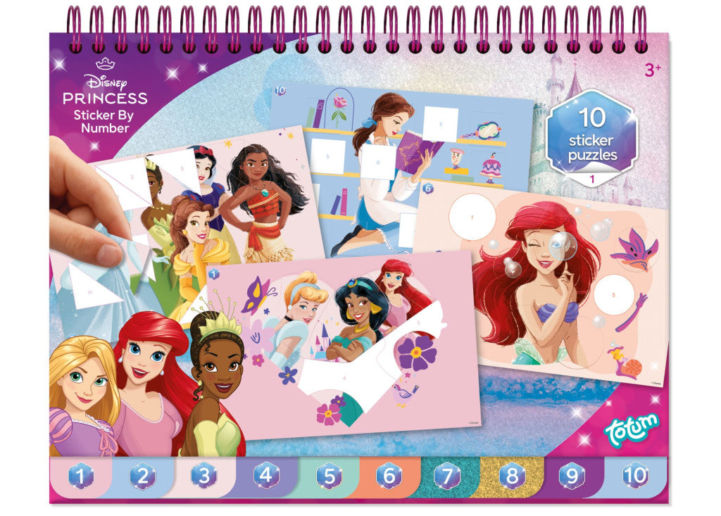 Disney Princess Sprinkle Party Story puzles uzlīmju un krāsojamo materiālu komplekts