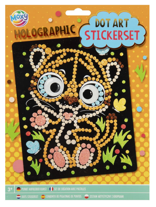 Dzīvnieku Moxy Tiger hologrammas uzlīmju komplekts