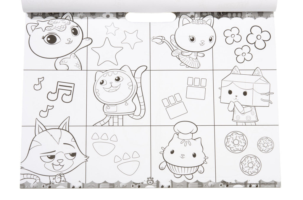Gabby's Dollhouse Cats krāsojamo un aktivitāšu komplekts