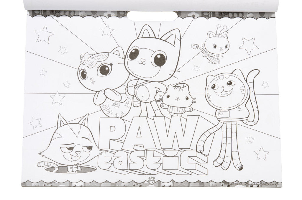 Gabby's Dollhouse Cats krāsojamo un aktivitāšu komplekts
