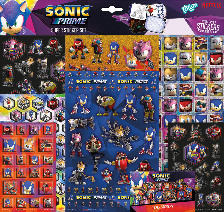 Sonic the Hedgehog Prime Super uzlīmju komplekts ar spēli