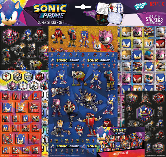 Sonic the Hedgehog Prime Super uzlīmju komplekts ar spēli