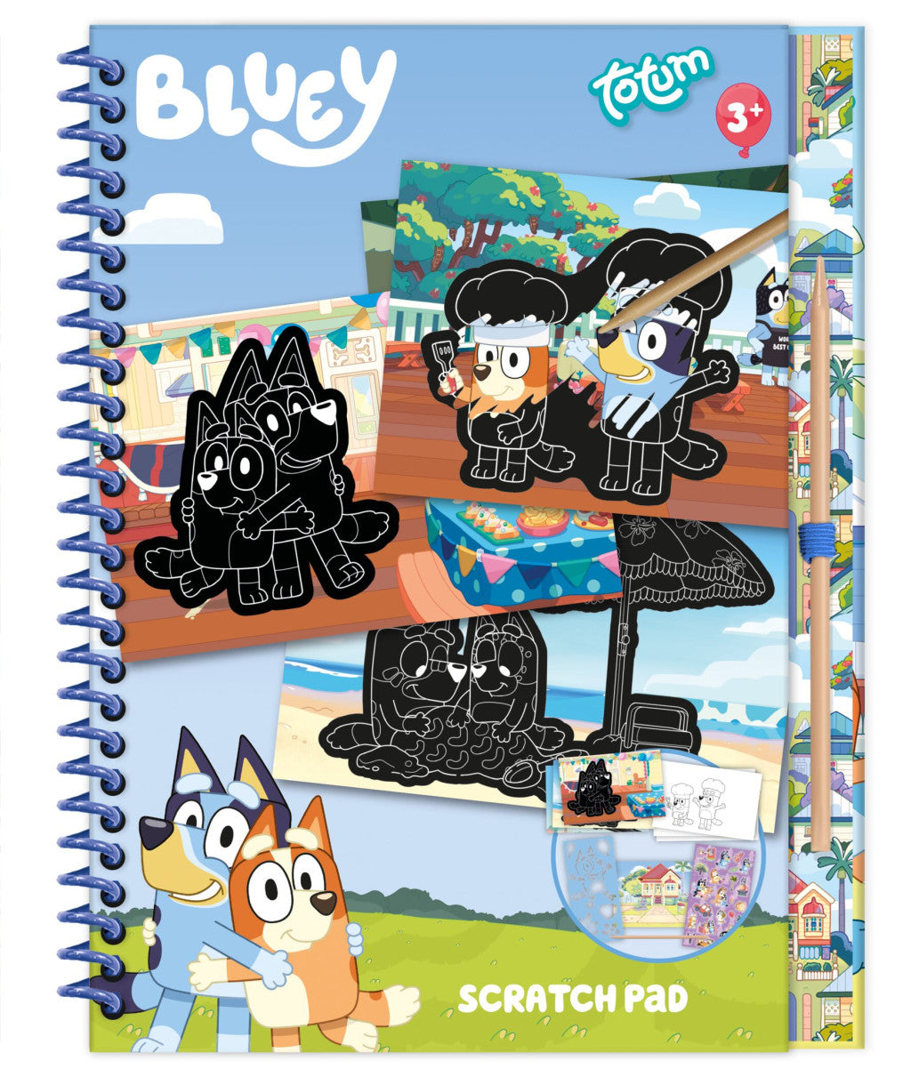 Bluey Fun skrāpējamo mākslas darbu komplekts un aktivitāšu komplekts