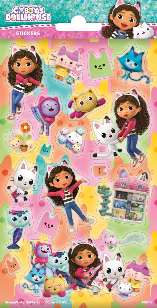 Gabby's Dollhouse Cats mirdzošo uzlīmju komplekts