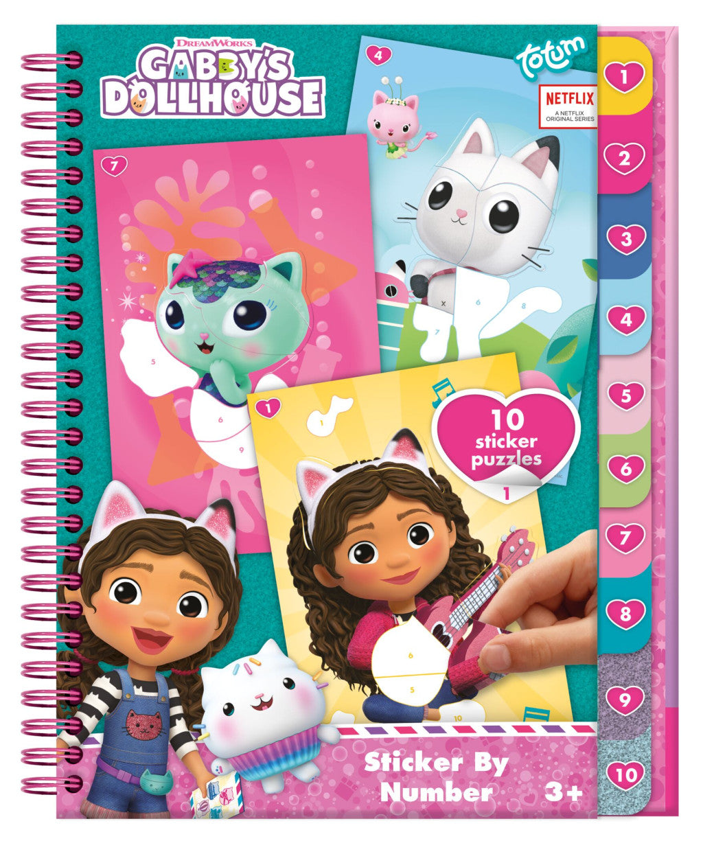 Gabby's Dollhouse Sprinkle Party puzles uzlīmju un krāsojamo materiālu komplekts