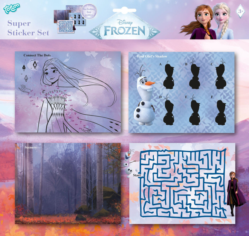 Disney Frozen Adventure Super uzlīmju komplekts ar spēli