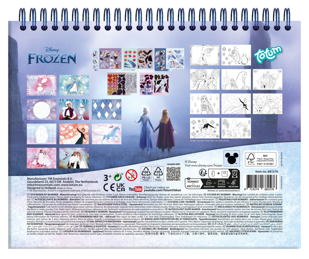 Disney Frozen Likteņa puzles uzlīmju un krāsojamo materiālu komplekts