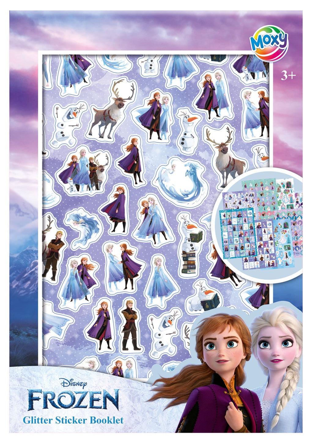 Disney Frozen Adventure mirdzošo uzlīmju grāmata
