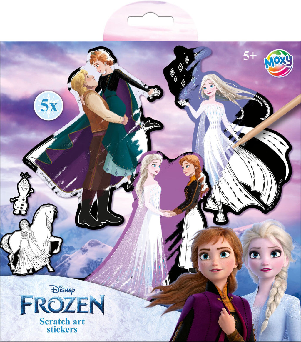 Disney Frozen Destiny skrāpējamo attēlu uzlīmes