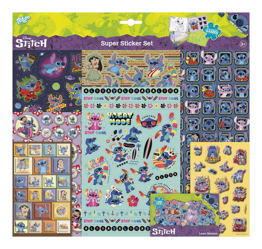 Disney Lilo un Stitch ekstravertu superuzlīmju komplekts ar spēli