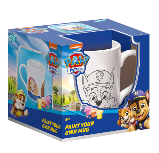 Ķepu patruļas komandas krāsojama porcelāna krūze 235 ml dāvanu kastītē