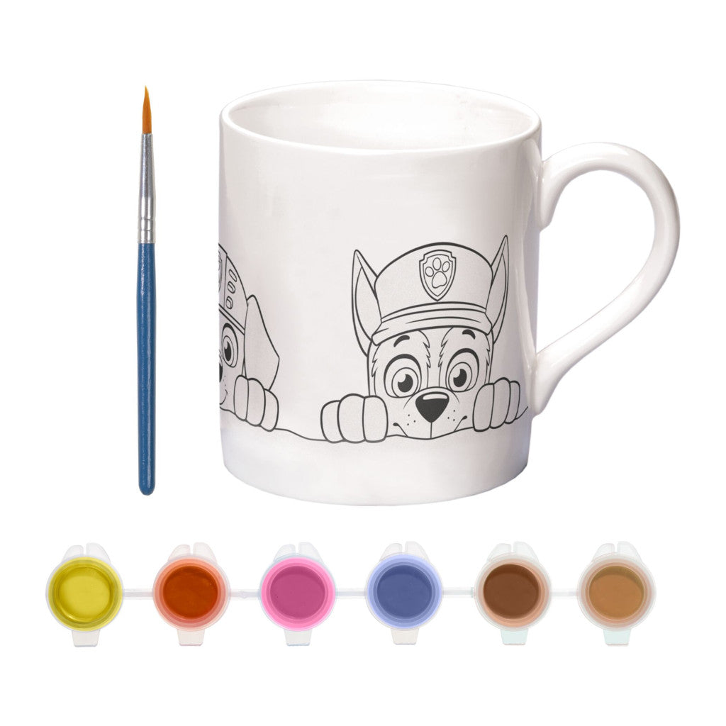 Ķepu patruļas komandas krāsojama porcelāna krūze 235 ml dāvanu kastītē