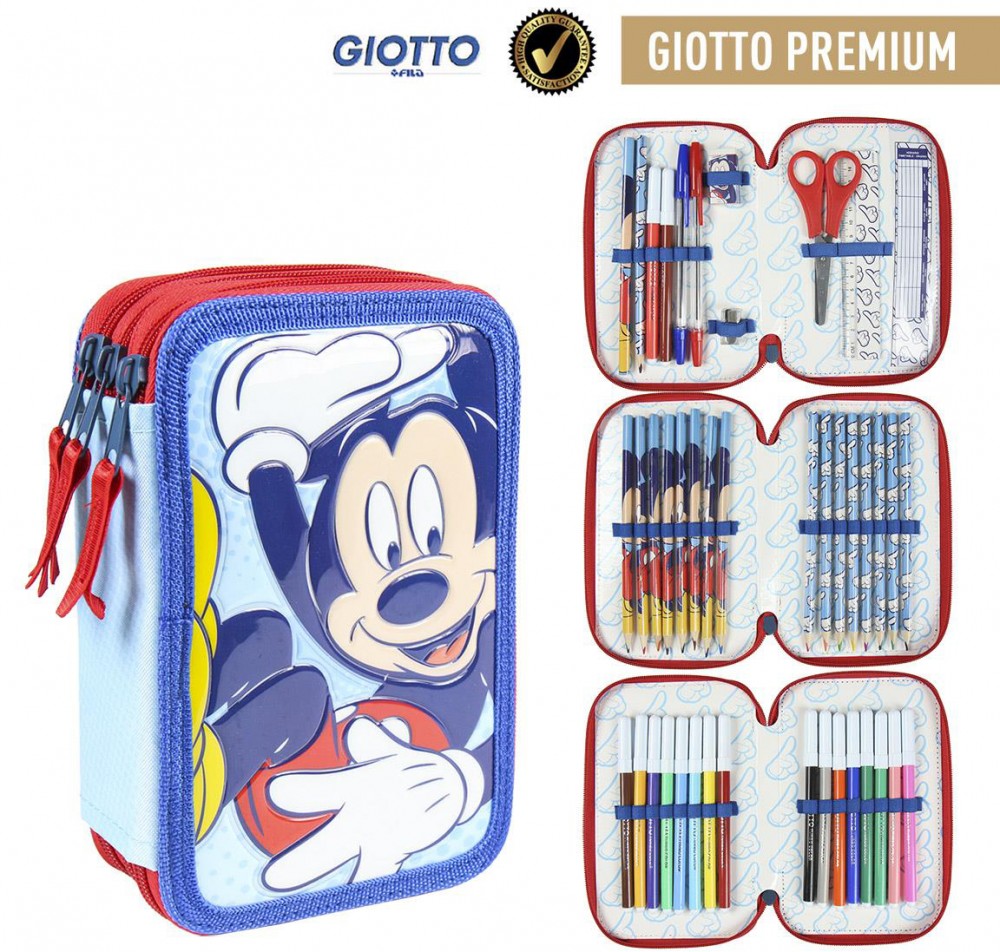 Disney Mikija zīmuļu maciņš ar 3 līmeņiem